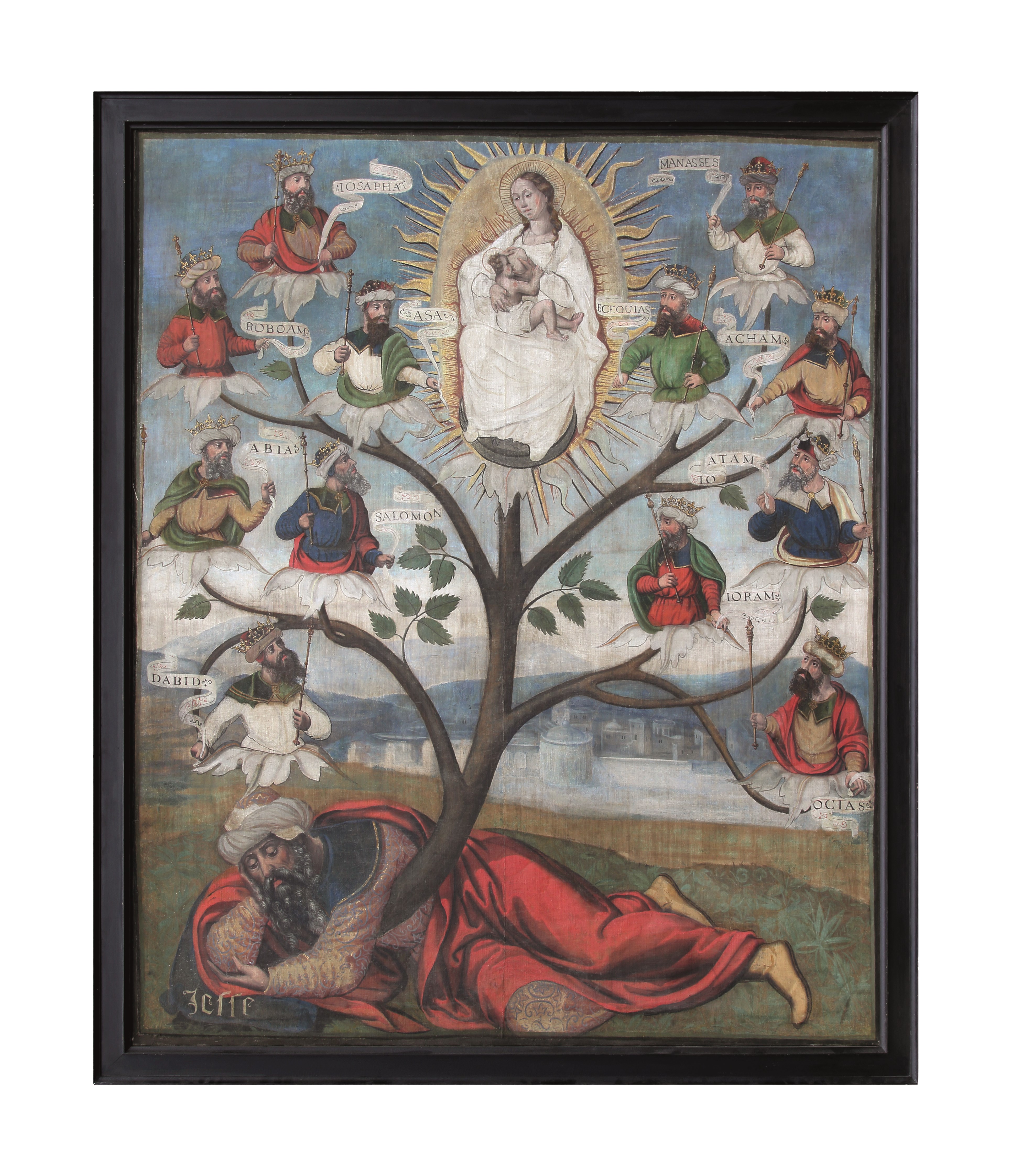 A Very Rare and Large Painting Depicting the ‘Tree of Jesse’ 